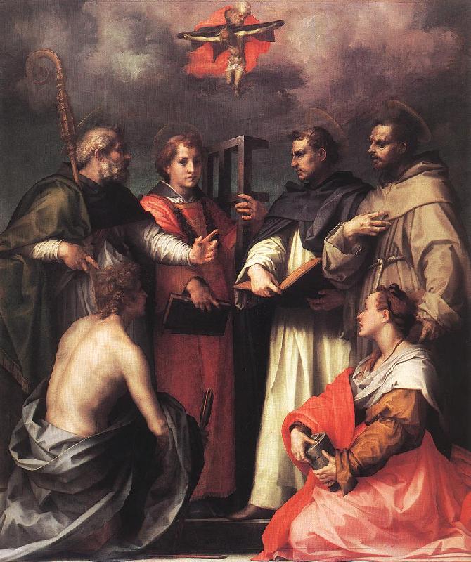 Andrea del Sarto Disputation over the Trinity France oil painting art
